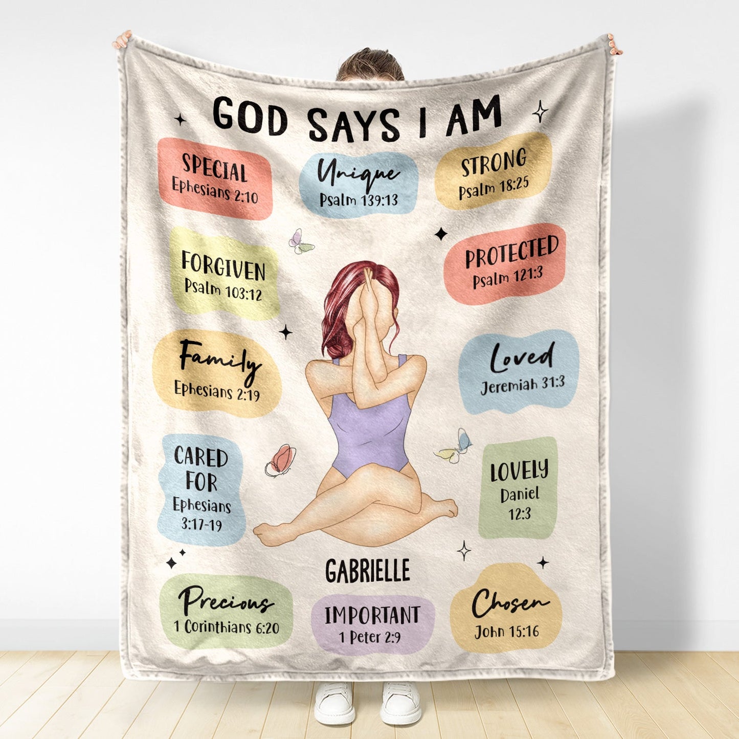 Yoga God Says - Gift For Yourself - Personalized Fleece Blanket